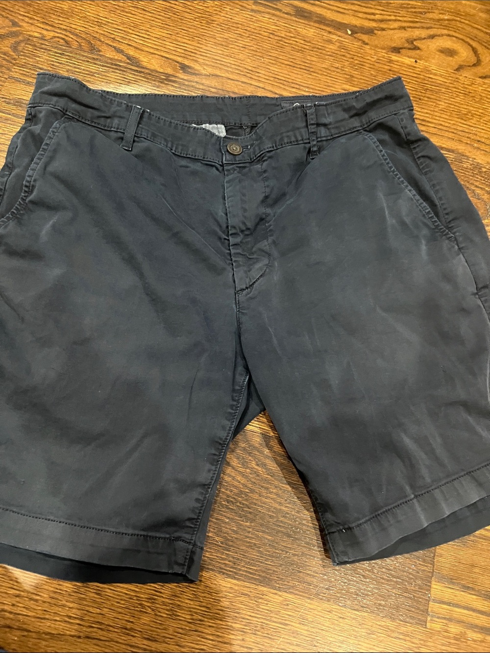 Ag Adriano Goldschmied Black Flat-Front Men's Shorts